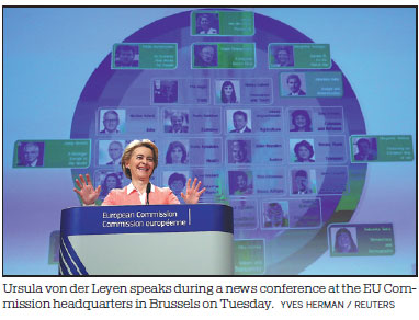 Ursula Von der Leyen names new gender-balanced EU team