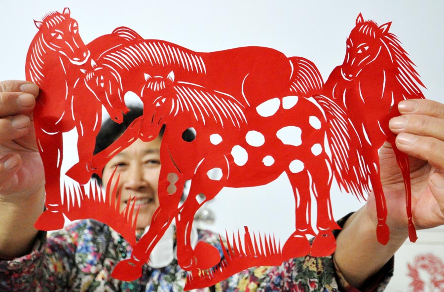 Paper cutting: Year of the Horse