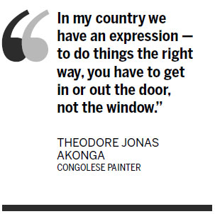 Congolese artist sees big picture