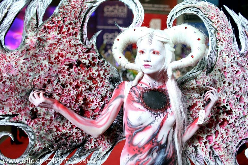 Art of body painting showcased in Russia