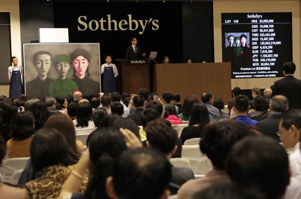 Zhang painting takes top price at Sotheby's auction