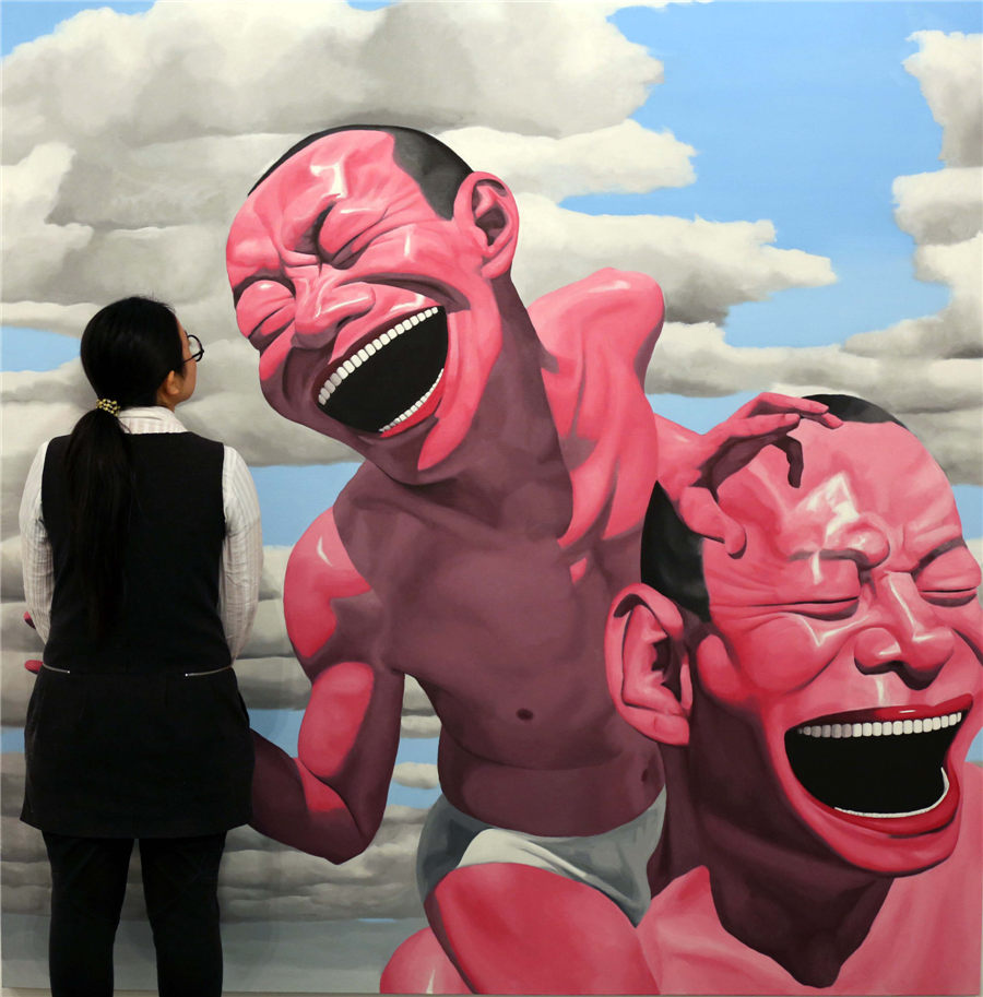 Yue's 'Big Face' art show opens in Nanjing