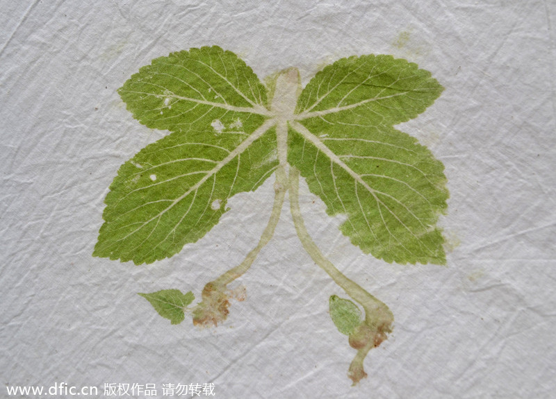 Grass printing art in Henan