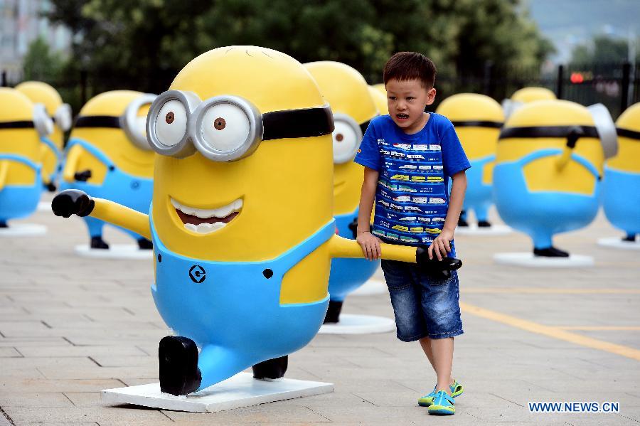 Minions figures displayed in Jinan