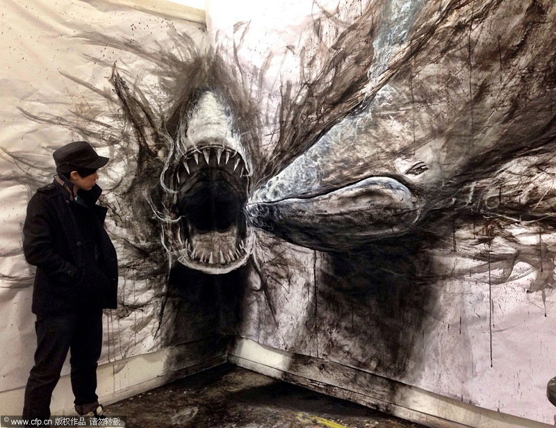 Vancouver-based artist creates 3D animal murals