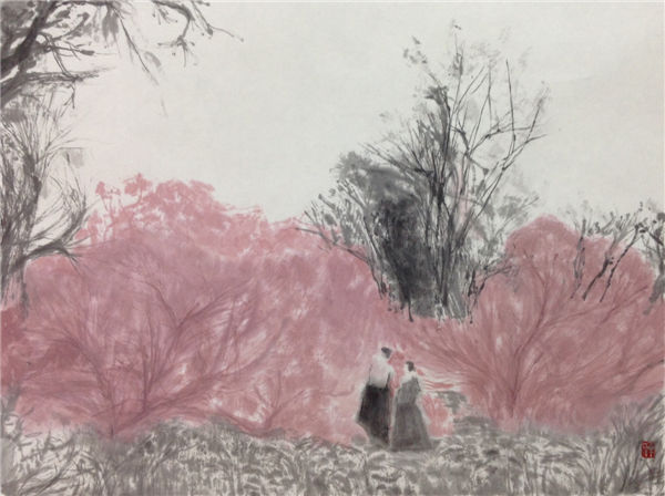 Chinese ink paintings shine in France