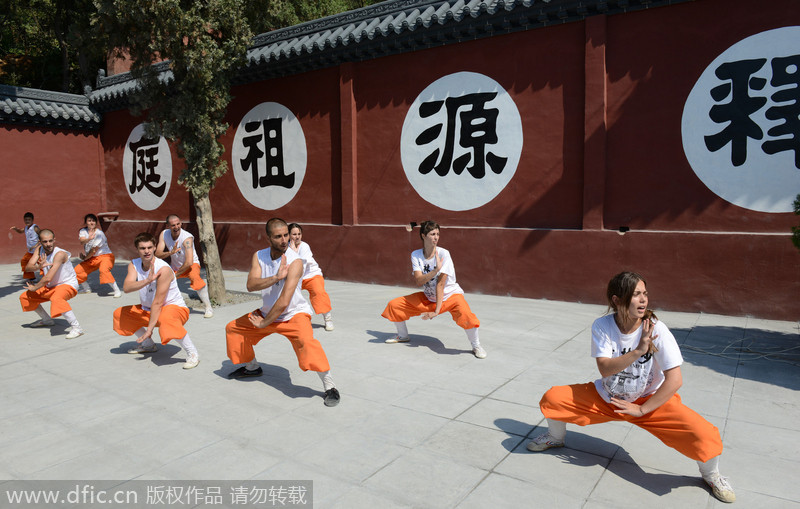Foreigners pursue kung fu dream in Henan