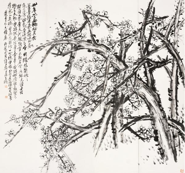 Triple play in reshaping Chinese painting