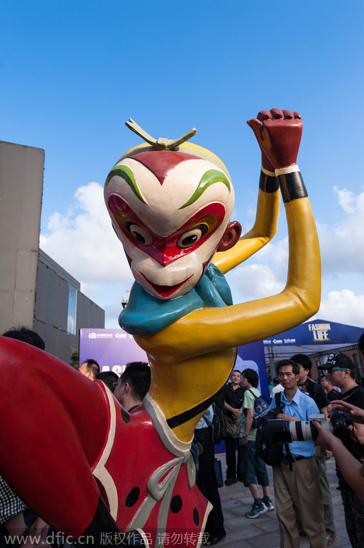 Chinese animation characters exhibited in Shanghai