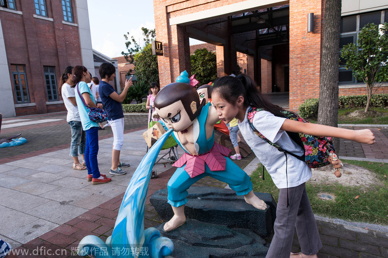 Chinese animation characters exhibited in Shanghai