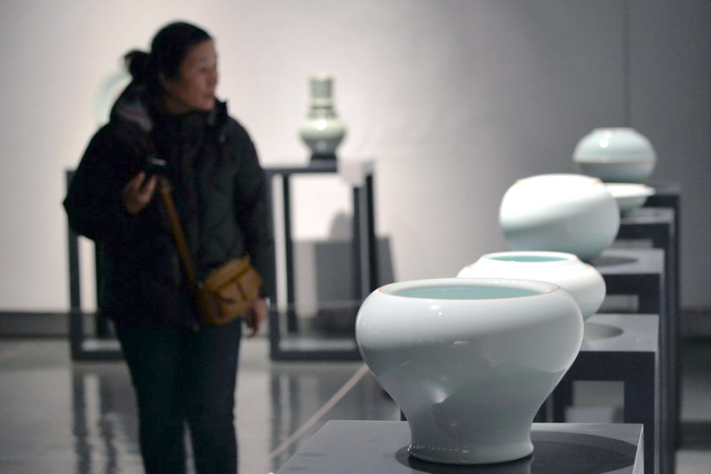 Chinese celadon on display in Zhejiang