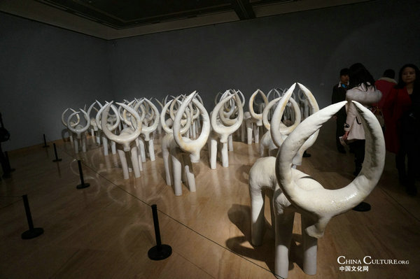 Modern ceramic exhibition on display at National Art Museum of China