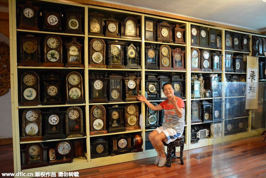 70-year-old woman builds timepiece museum at home