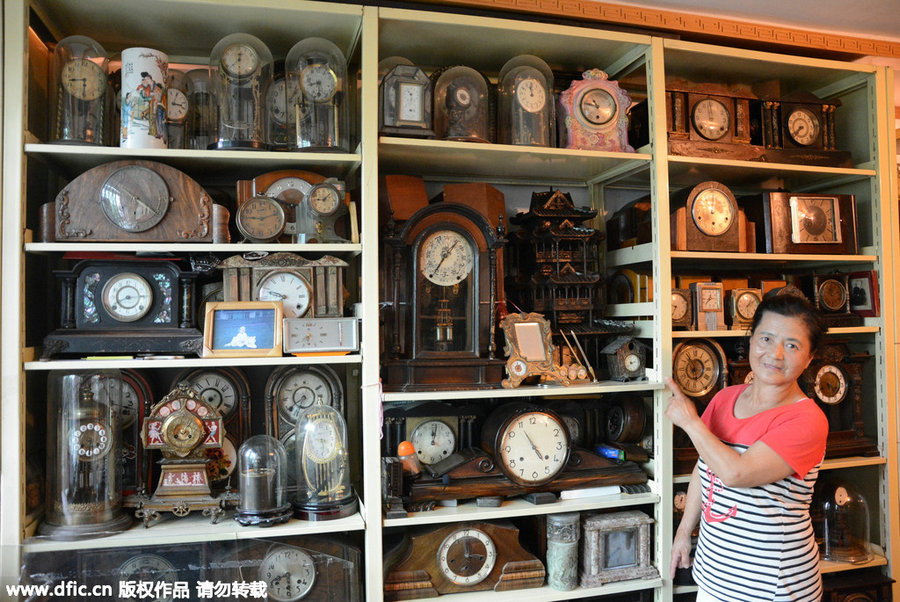 70-year-old woman builds timepiece museum at home