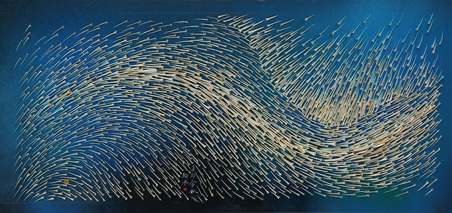 Stunning artworks of fish bone artist
