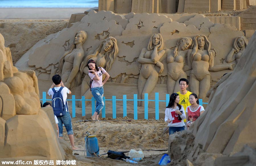 Zhejiang's Zhoushan in full swing for sand sculpture festival