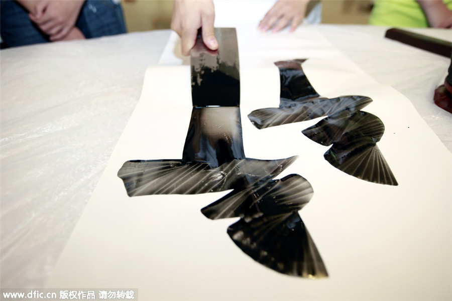 Calligraphy on a knife-edge