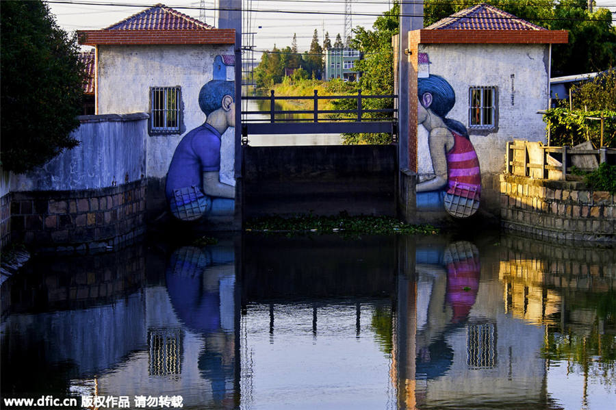 French artist adds color to China's countryside