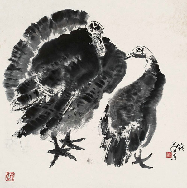 Exquisite turkeys in Chinese paintings