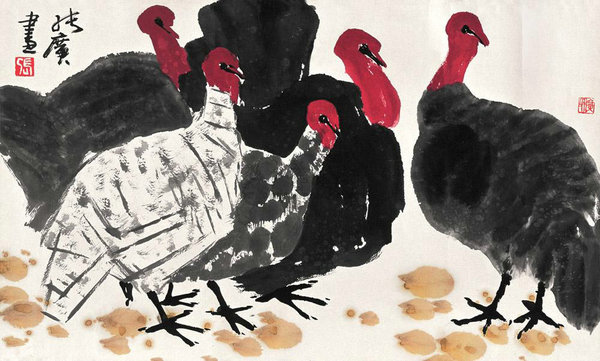 Exquisite turkeys in Chinese paintings