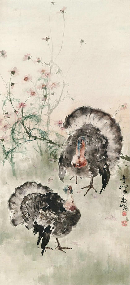 Exquisite turkeys in Chinese paintings