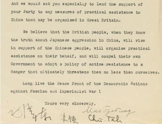 Letter from Mao Zedong to UK politician to go for auction