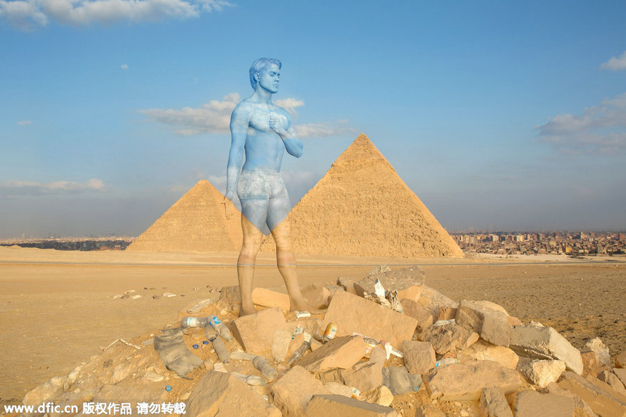 US body paint artist blends people into iconic s