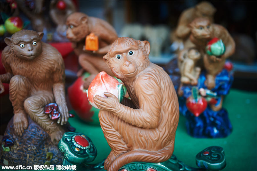 Monkey-themed arts embrace the new year