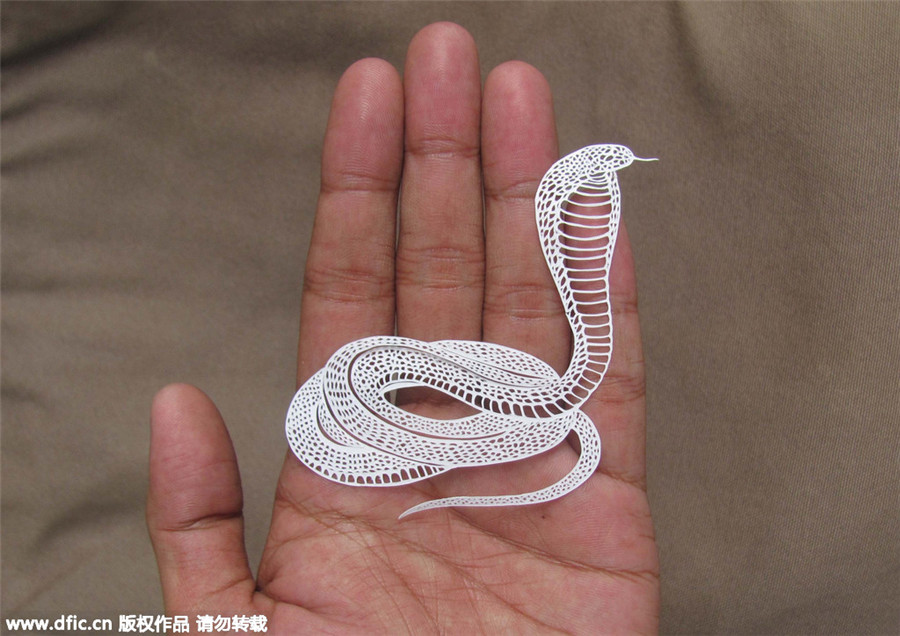 Young Indian artist creates amazing paper art