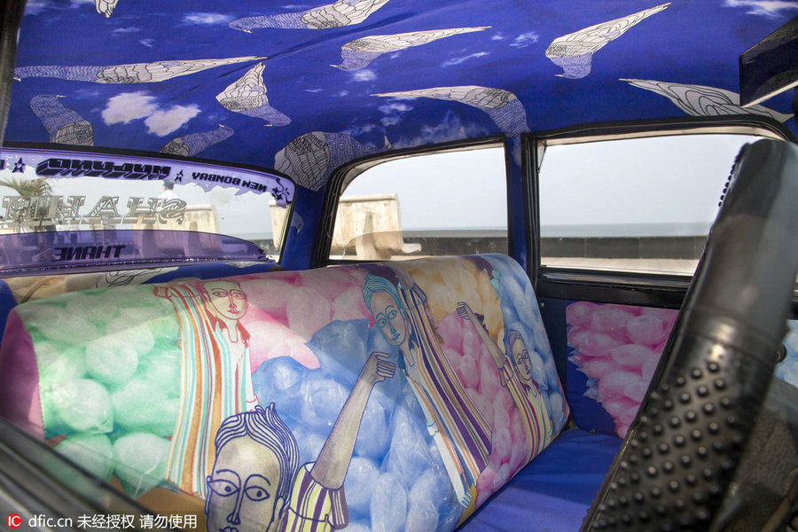 Mumbai taxis become mobile works of art