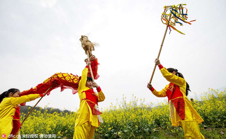 Chongqing students preserve grass dragon heritage