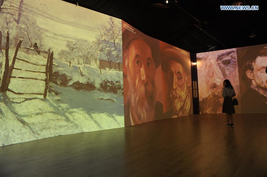 Claude Monet's creations displayed through multimedia in Chengdu