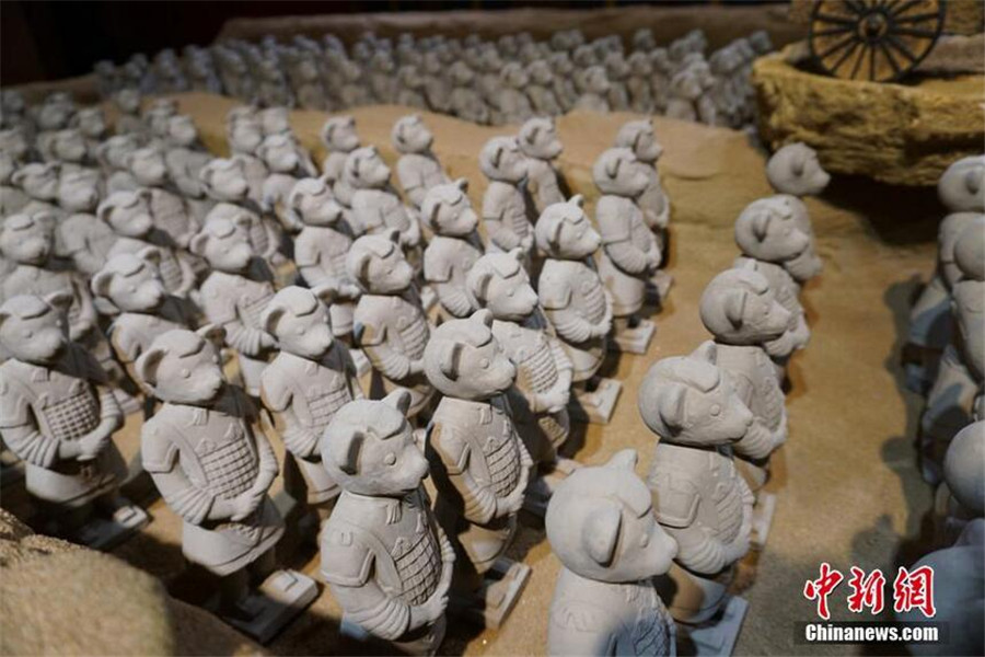 Teddy bear warriors on display in East China