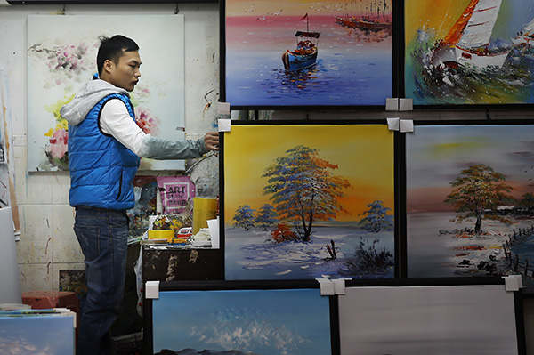 Painters' village on the canvas as slowdown bites