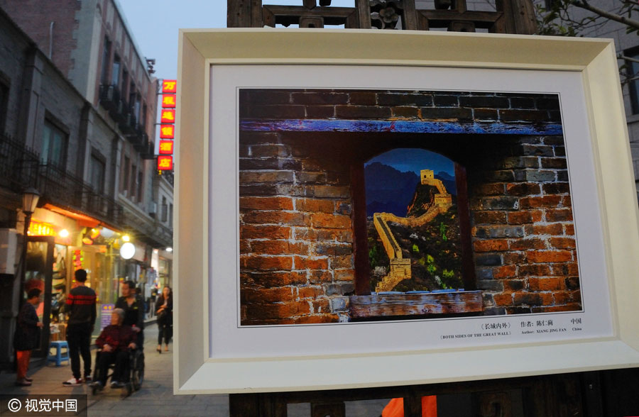 Nostalgic photo exhibition in Beijing's old street