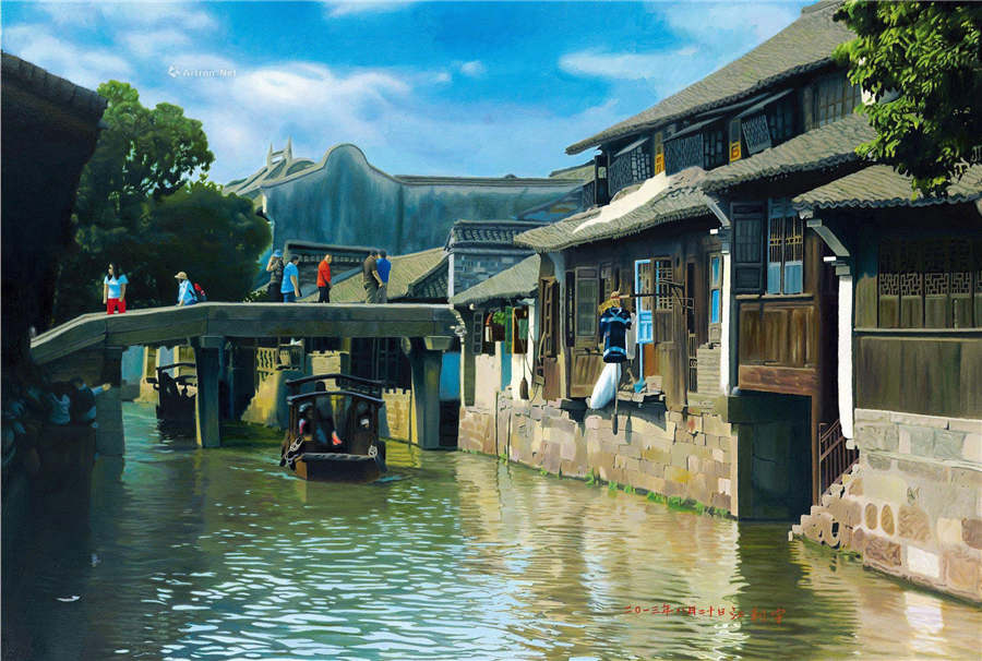 Watertown Wuzhen under painters' brush