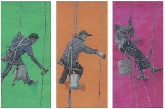 Watercolors lift a curtain on life struggles of migrant workers