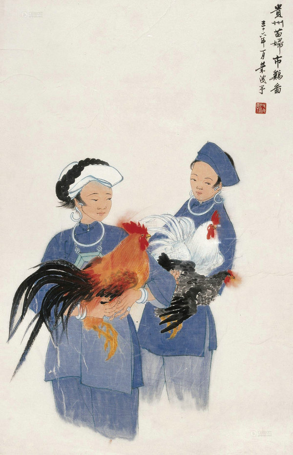 Lovely roosters depicted by Chinese painters