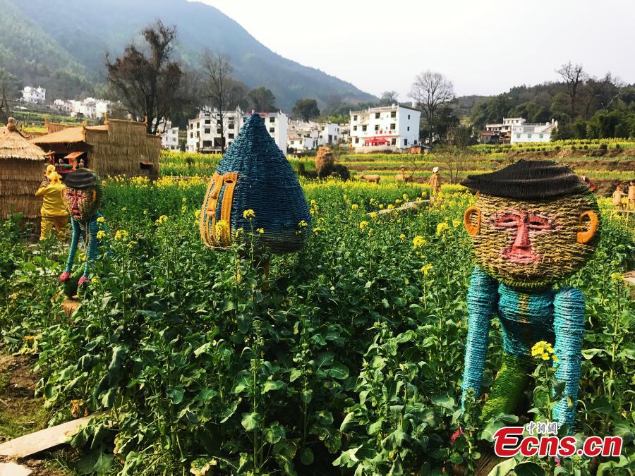 China's most beautiful village adds straw creations