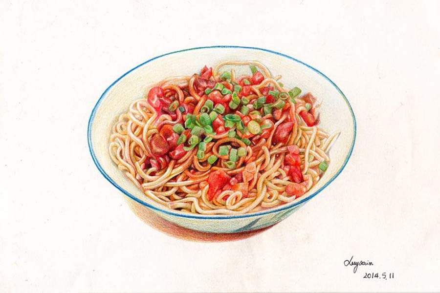 Sketches of Chinese breakfast make netizens' mouth water