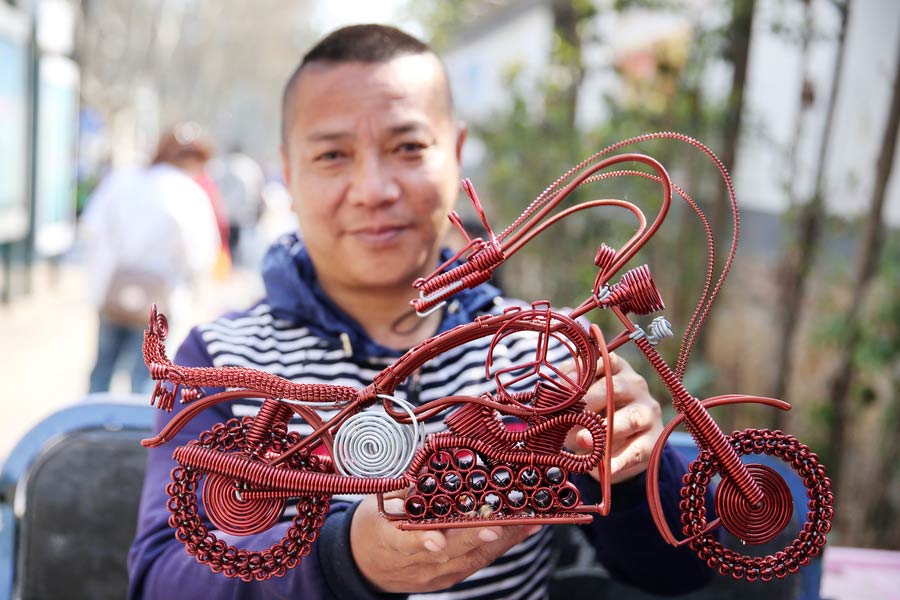 Turning copper wires into work of art