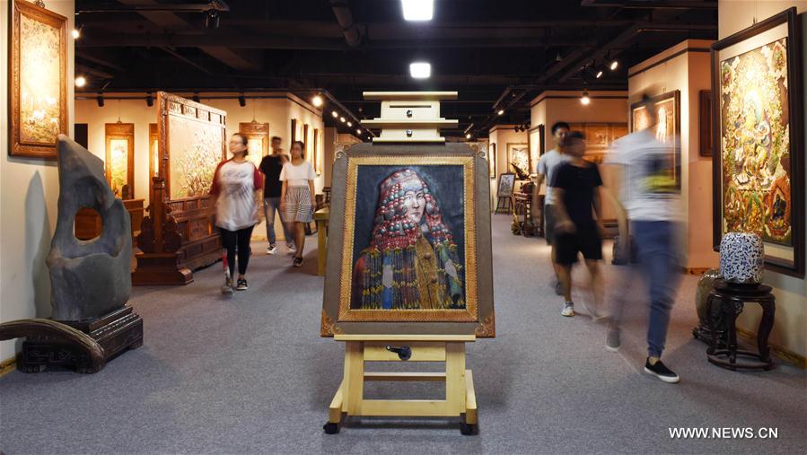 Leather art gallery of Mongolia ethnic group opens in N China