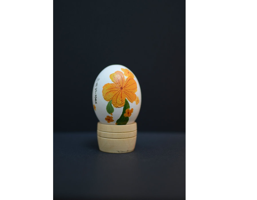 Young artist swaps conventional canvas for eggshells