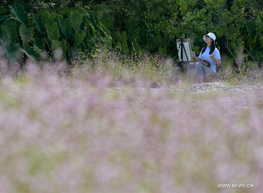 Students sketch from scenery in E China's Hongcun