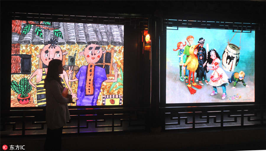 Original illustration works go on display in Shanghai
