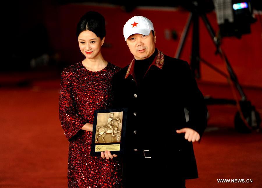 Stars pose after awarding ceremony at Rome Int'l Film Festival