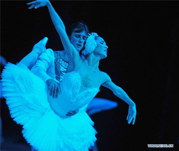 Dancers rehearse 'Swan Lake' at Singapore's Esplanade