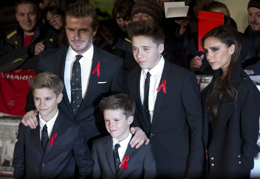 The Beckhams join United legends at London premiere