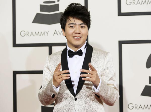 Lang Lang performs at Grammys