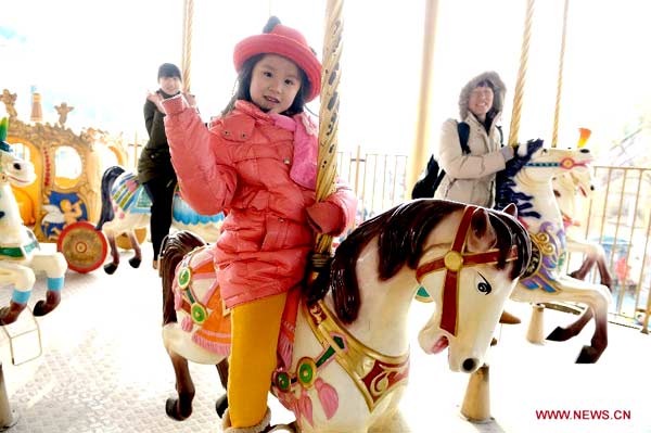 Spring Festival celebration at Beijing temple fair